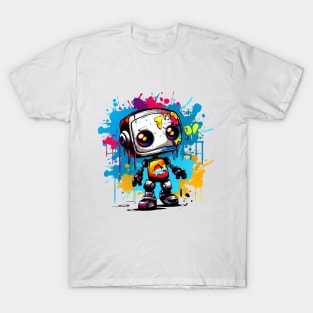 Cute cartoon Robot. Funny cyborg. T-Shirt